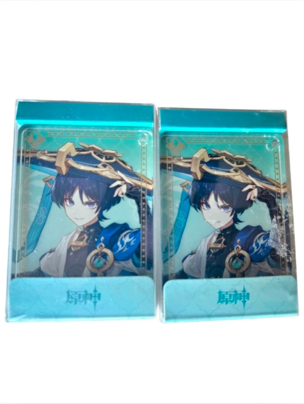 2 Genshin Impact Trading Card Booster Packs Blue & Black NWT
